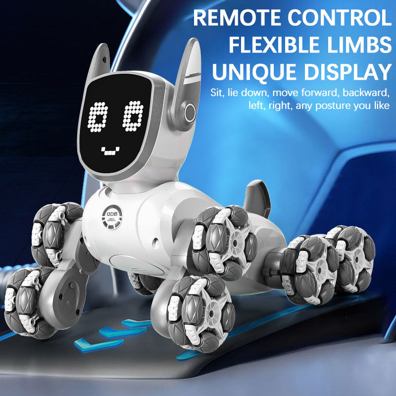 Perro robot de plástico con movimiento realista