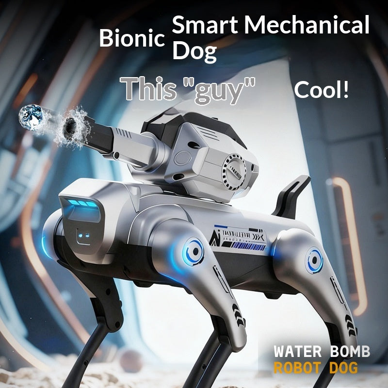Perro robot de plástico con luces