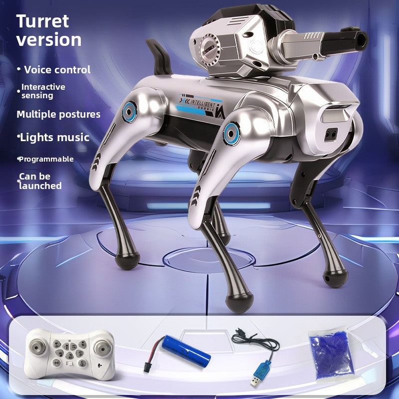Perro robot de plástico con luces