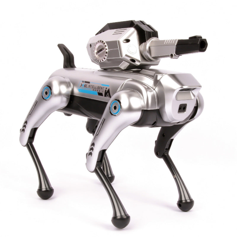 Perro robot de plástico con luces