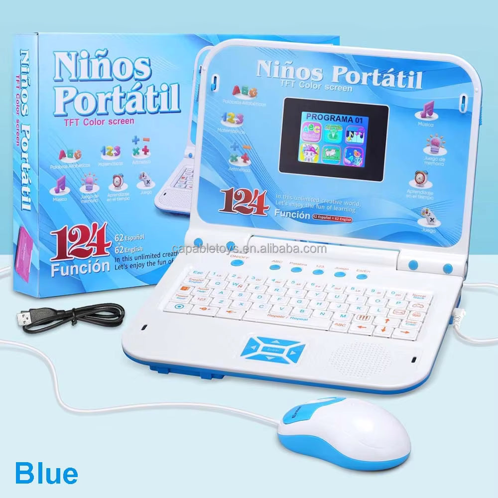 Computadora Portátil Educativa Bilingüe Inglés/Español para Niños